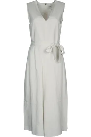 Calvin Klein Dames, Jurken, Wit, Maat: XL Linnen