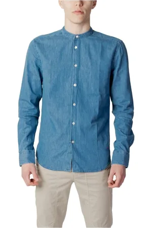 Peuterey Heren, Overhemden, Blauw, Maat: 2XL Katoen