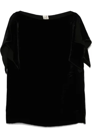 Baserange Dames, Blouses & Shirts, Zwart, Maat: S Linnen