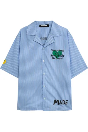 BARROW Heren, Overhemden, Blauw, Maat: L