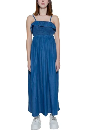 ONLY Dames, Jurken, Blauw, Maat: L Katoen