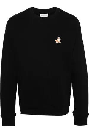 Maison Kitsuné Heren, Sweatshirts & Hoodies, Zwart, Maat: XL Katoen