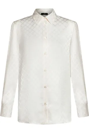 Etro Dames, Blouses & Shirts, Wit, Maat: M Zijde