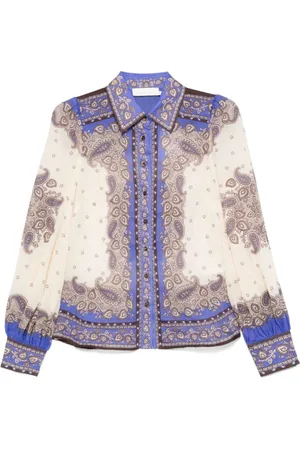 ZIMMERMANN Dames, Blouses & Shirts, Paars, Maat: M