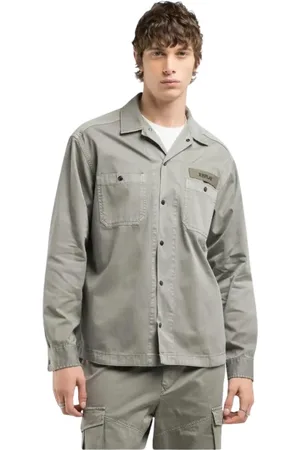 Replay Heren, Jassen, Grijs, Maat: XL Denim