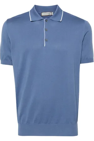 CANALI Heren, Tops, Blauw, Maat: 5XL Katoen