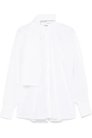 Plan C Dames, Blouses & Shirts, Wit, Maat: XS Katoen