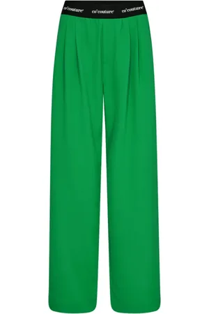 Co`Couture Dames, Broeken, Groen, Maat: S Poliester