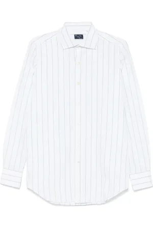 Finamore Heren, Overhemden, Wit, Maat: XL