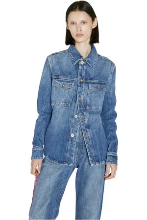 Paco rabanne Dames, Blouses & Shirts, Blauw, Maat: XS Denim