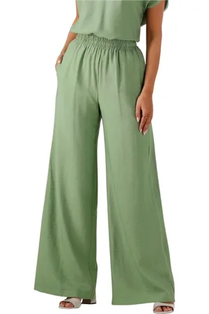 ACCESS FASHION Dames, Broeken, Groen, Maat: XL Nylon