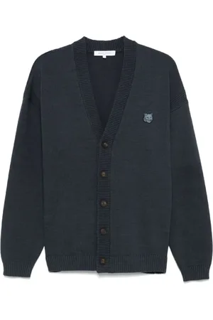 Maison Kitsuné Heren, Truien, Grijs, Maat: M Katoen