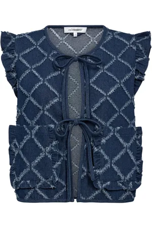Co`Couture Dames, Jassen, Blauw, Maat: L Denim