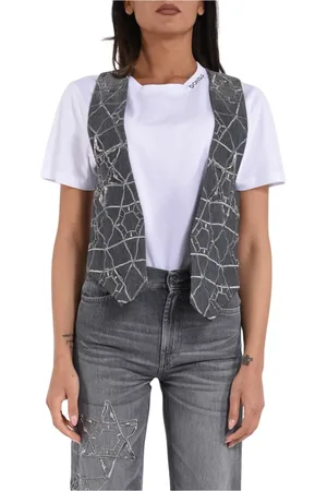Dondup Dames, Jassen, Grijs, Maat: L Denim