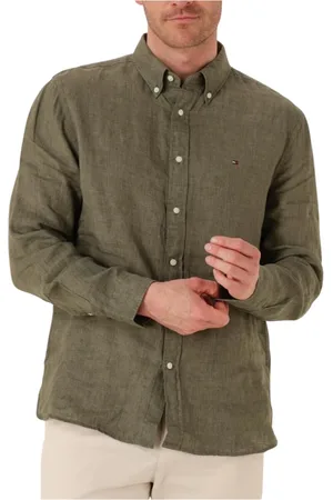 Tommy Hilfiger Heren, Overhemden, Groen, Maat: XL Wol