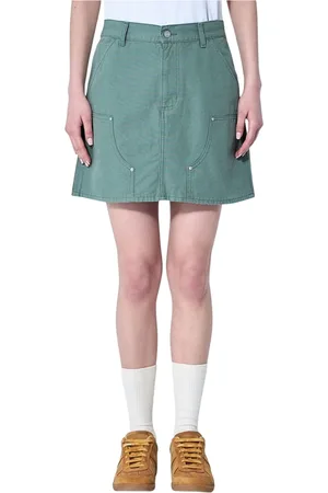 Carhartt Dames, Rokken, Groen, Maat: XS Denim