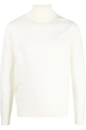 Roberto Collina Heren, Truien, Wit, Maat: 3XL Wol