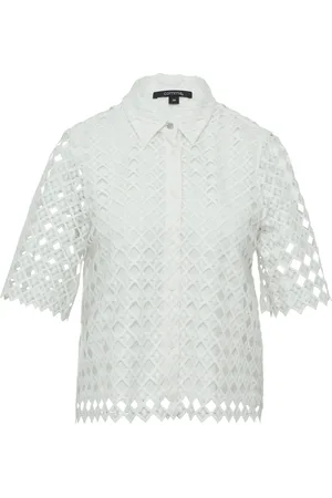 Comma, Dames, Blouses & Shirts, Wit, Maat: XL Viscose