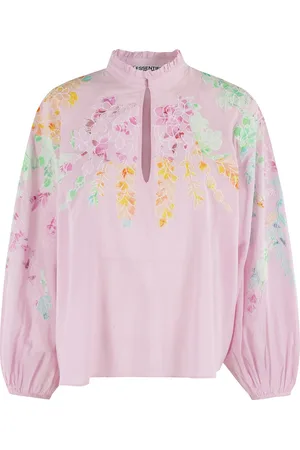 Essentiel Antwerp Dames, Blouses & Shirts, Roze, Maat: XS Katoen