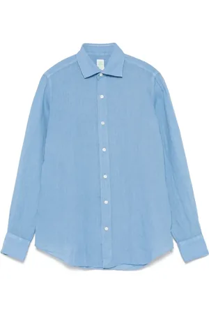 Finamore Heren, Overhemden, Blauw, Maat: S