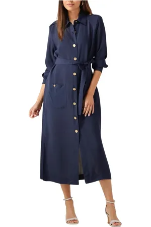 ACCESS FASHION Dames, Jurken, Blauw, Maat: M Denim