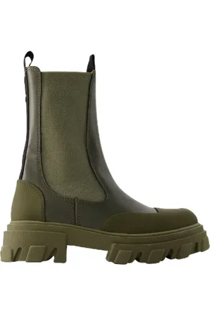 Ganni Dames, Schoenen, Groen, Maat: 39 EU Leer