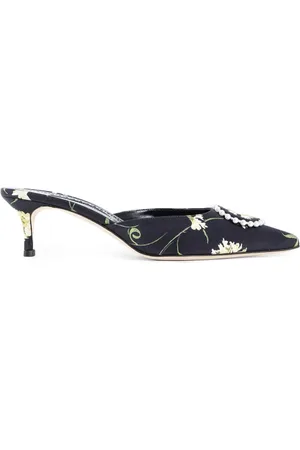 Manolo Blahnik Dames, Schoenen, Zwart, Maat: 40 EU Satijn