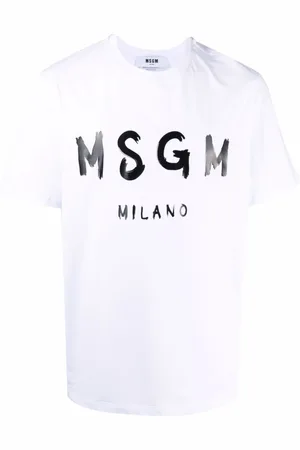 Msgm Heren, Tops, Wit, Maat: M Katoen