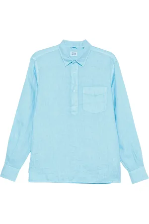 Aspesi Heren, Overhemden, Blauw, Maat: L Linnen