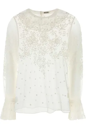 BODE Dames, Blouses & Shirts, Wit, Maat: S