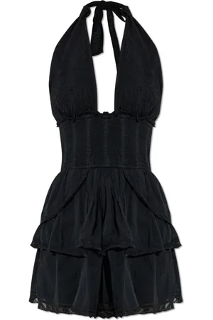 LOVESHACKFANCY Dames, Jurken, Zwart, Maat: L Katoen
