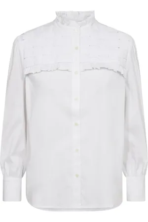 Co`Couture Dames, Blouses & Shirts, Wit, Maat: L Katoen