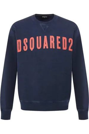 Dsquared2 Heren, Sweatshirts & Hoodies, Blauw, Maat: XL Katoen