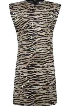 Co`Couture Dames, Jurken, Bruin, Maat: XS Poliester
