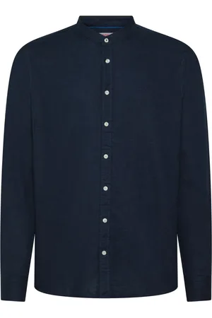 sun68 Heren, Overhemden, Blauw, Maat: M Linnen