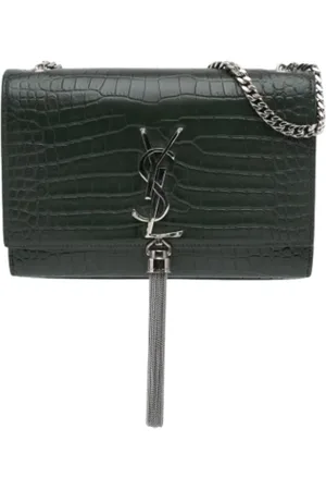 Saint Laurent Dames, Pre-owned, Groen, Maat: ONE Size Leer