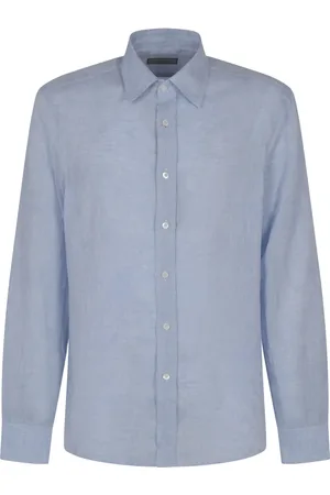 CANALI Heren, Overhemden, Blauw, Maat: 3XL