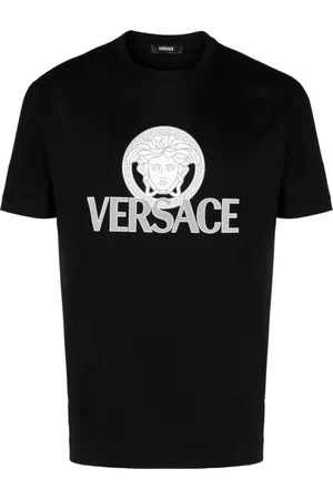 VERSACE Heren, Tops, Zwart, Maat: S Katoen