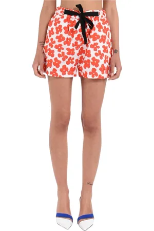 Msgm Dames, Korte broeken, Oranje, Maat: XS Katoen