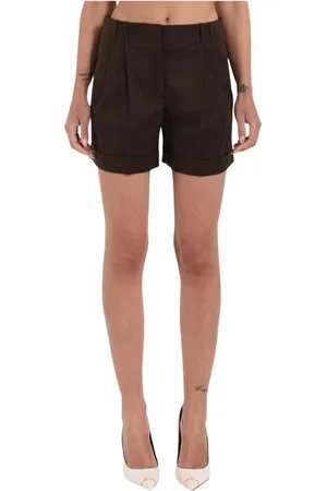 Max Mara Dames, Korte broeken, Bruin, Maat: S Katoen