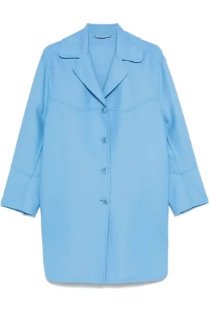 ERMANNO SCERVINO Unisex, Mantels, Blauw, Maat: S Wol