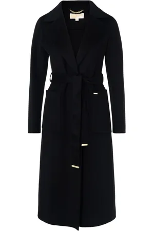 Michael Kors Dames, Mantels, Zwart, Maat: L Wol