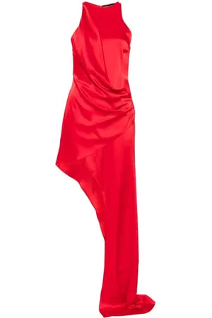 DAVID KOMA Dames, Jurken, Rood, Maat: 2XS Satijn