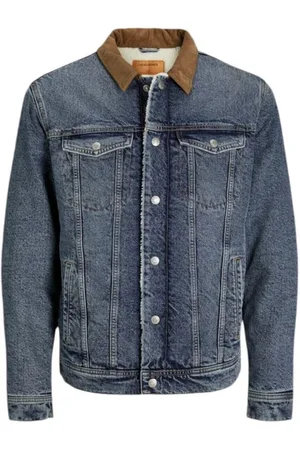 JACK & JONES Heren, Jassen, Blauw, Maat: L Katoen