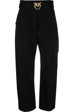 Pinko Dames, Broeken, Zwart, Maat: 2XS