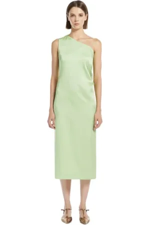 Max Mara Dames, Jurken, Groen, Maat: S Satijn