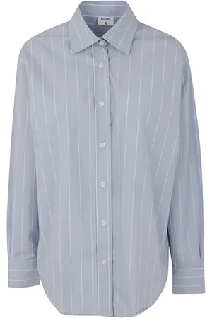 Filippa K Dames, Blouses & Shirts, Blauw, Maat: XS