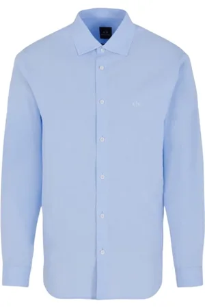 Armani Exchange Heren, Overhemden, Blauw, Maat: XL Katoen