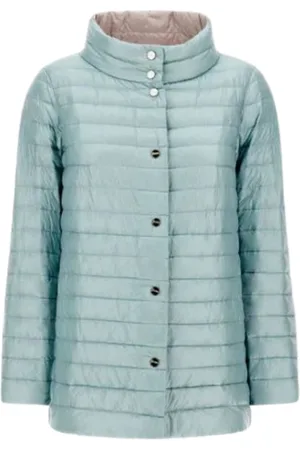 HERNO Dames, Jassen, Blauw, Maat: S Nylon