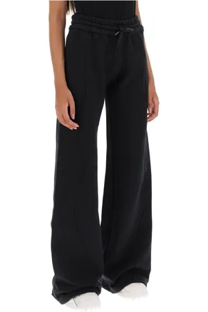 OFF-WHITE Dames, Broeken, Zwart, Maat: M Fleece